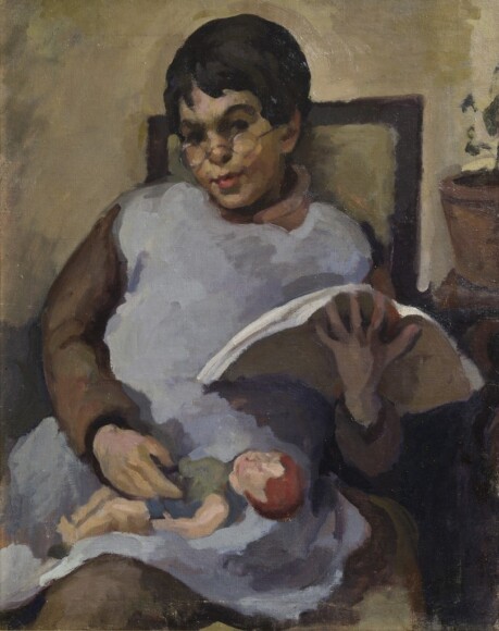 Alciati, Evangelina , io - nonna, 1932, olio su cartone, VAF 2330 , Roverto, Mart