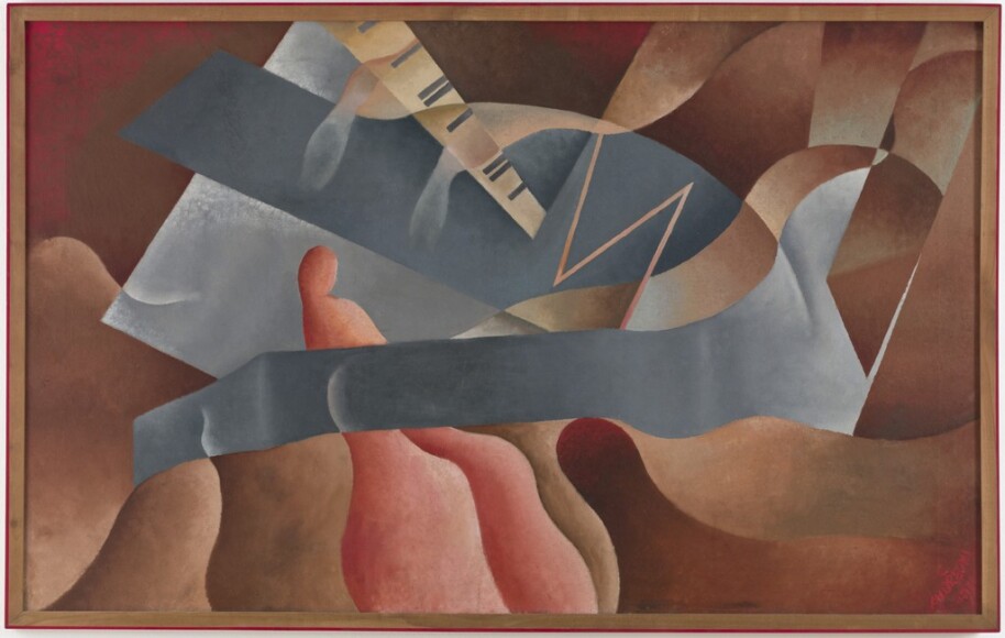 Andreoni, Cesare , composizione con tastiera, 1931, olio su tela, VAF 1980 , Roverto, Mart