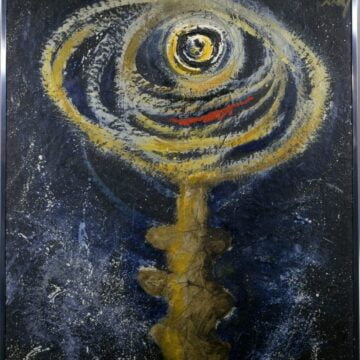 Baj, Enrico , Semaforo, 1954, smalto su tela, VAF 1410, Roverto, Mart