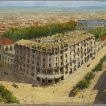 Baldassini, Guglielmo , Hotel Diana, Milano , 1910 ca., olio su tela, VAF 2462, Roverto, Mart