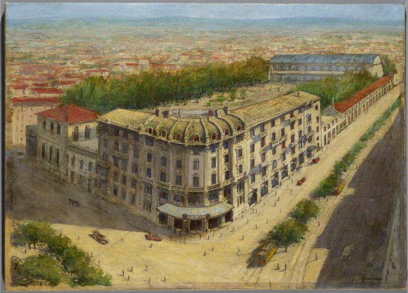 Baldassini, Guglielmo , Hotel Diana, Milano , 1910 ca., olio su tela, VAF 2462, Roverto, Mart