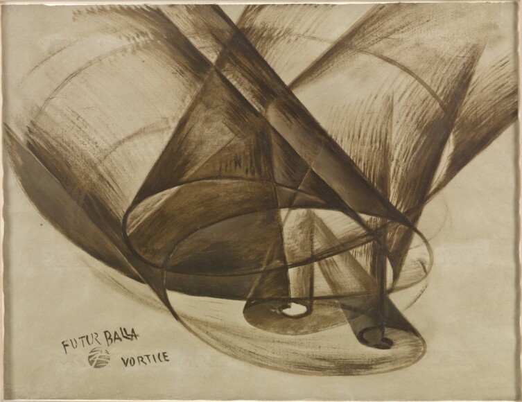 Balla, Giacomo , Vortice, 1914, olio su carta, VAF 1141 , Roverto, Mart
