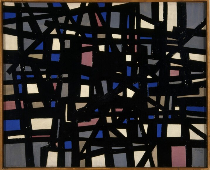 Ballocco, Mario , Reticolo, 1948 , smalto e olio su tela, VAF 45, Roverto, Mart