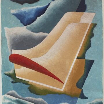 Belli, Domenico , Il timone perduto, 1933, olio su tavola, VAF 1985, Roverto, Mart