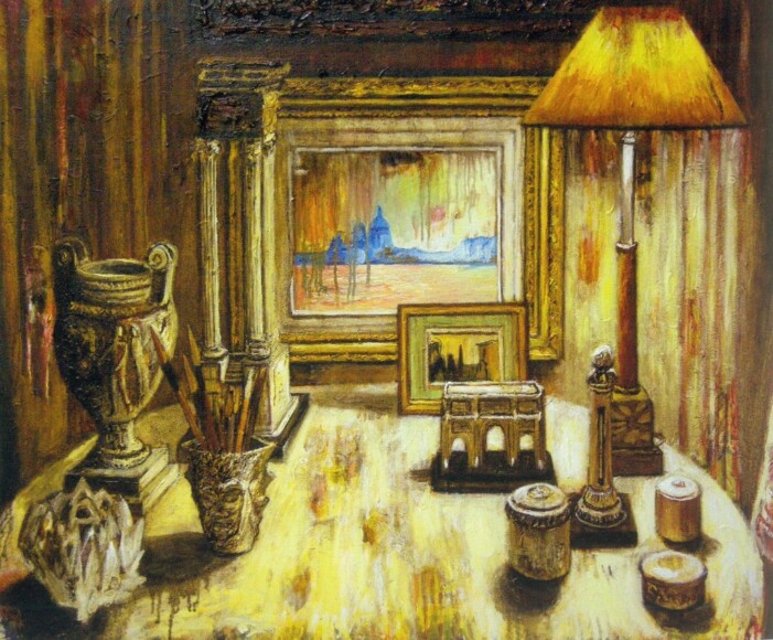 Bergamasco, Matteo , la scomparsa dei titani , 2011, olio su tela , VAF 2334, Rovereto, Magazzino VAF