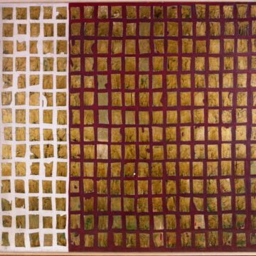 Bianco, Remo , Senza titolo , 1958, tecnica mista e foglia d'oro su tela, VAF 1451, Roverto, Mart