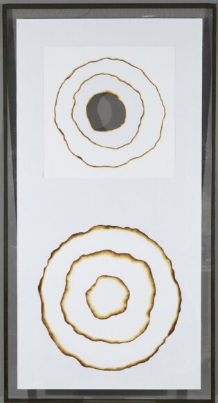 Bonamini, Eros , Cronotopografie, 2002, grafite e fuoco su tela - 8 tele, VAF 2232, Roverto, Mart