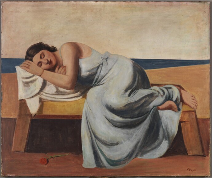 Borra, Pompeo , Riposo , 1933, olio su tela, VAF 2111, Roverto, Mart