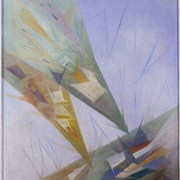 Bot , volando, 1929, olio su tavola, VAF 1998, Roverto, Mart
