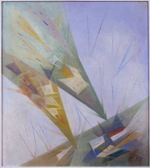 Bot , volando, 1929, olio su tavola, VAF 1998, Roverto, Mart