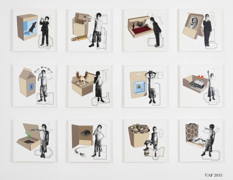 Buglisi, Andrea , Escatologia - die Lehre von den letzten Dingen , 2009, olio e acrilico su tela - ciclo composto da 12 dipinti singoli, VAF 2033 , Roverto, Mart