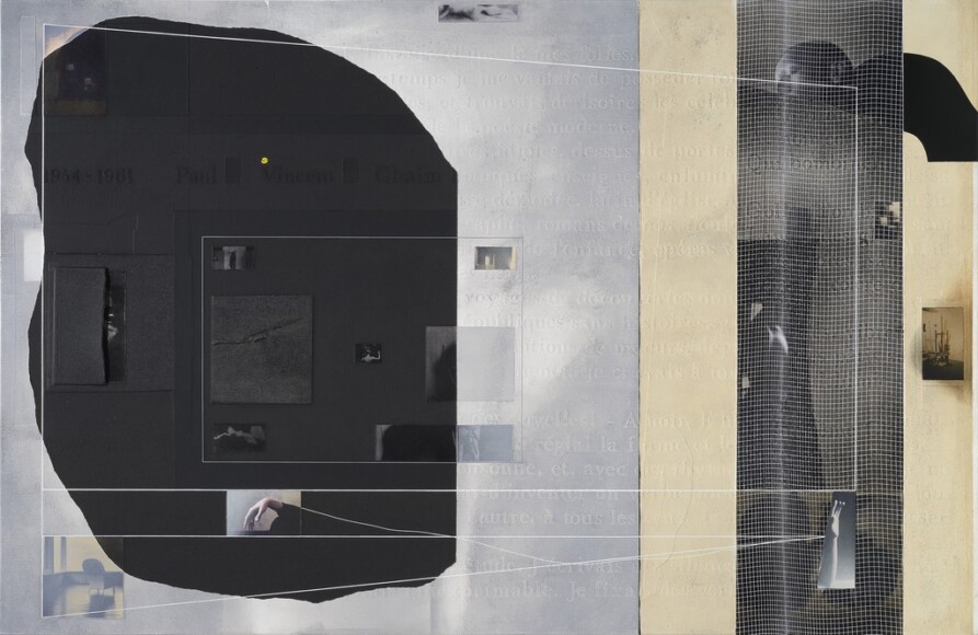 Cagnone, Angelo , il tragitto dell'occhio, Q = 2015, tecnica mista su tela, VAF 2338, Rovereto, Magazzino VAF