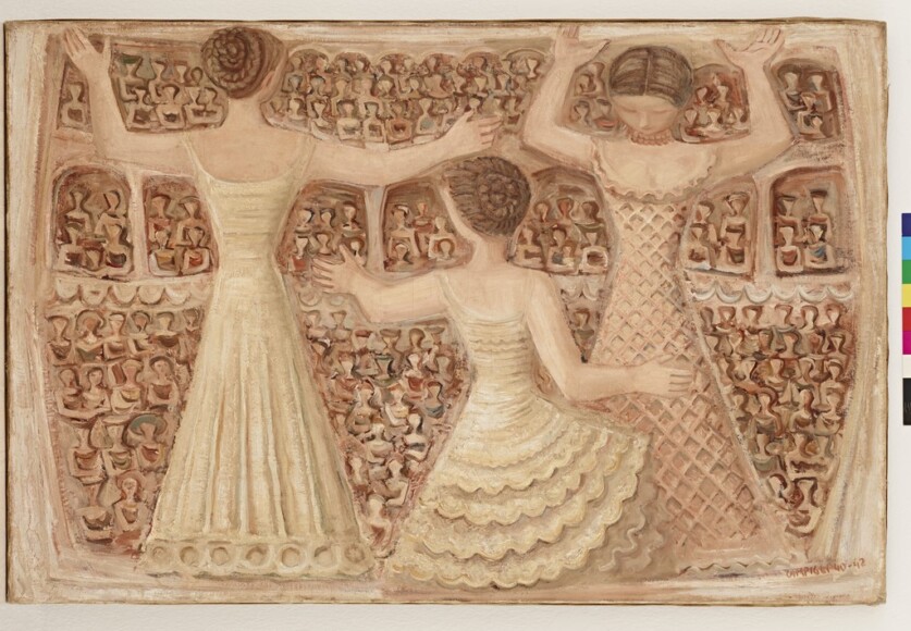 Campigli, Massimo , Teatro/ Attrici/ Théâtre (Il teatro con attrici), 1940-1942, olio su tela, VAF 715, Roverto, Mart