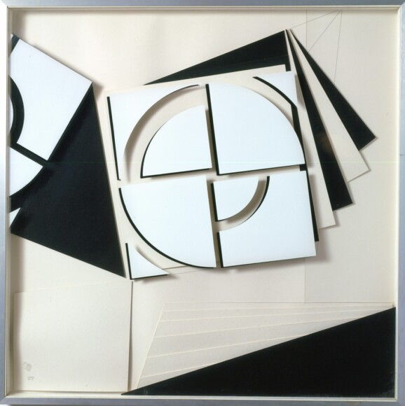 Campus, Giovanni , struttura modulare, 1973, cartoncini sotto plexi, VAF 1749, Roverto, Mart