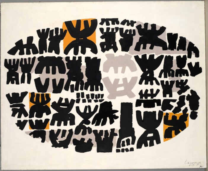 Capogrossi, Giuseppe , superficie 399 - Biennale 1962, 1961, olio su tela, VAF 1313, Roverto, Mart