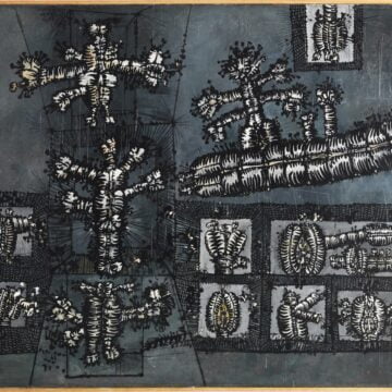 Carozzi, Gian , composizione I, 1952, tecnica mista su tela, VAF 1303, Roverto, Mart