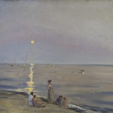 Carpi, Aldo , la famiglia al mare con barche, 1926, olio su tela, VAF 2339, Roverto, Mart