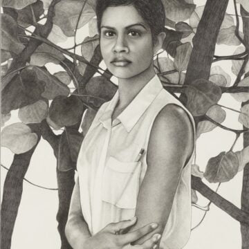 Cavagnoli, Mariacristina , autoritratto con matita , 2013, matita su carta, VAF 2342 , Roverto, Mart