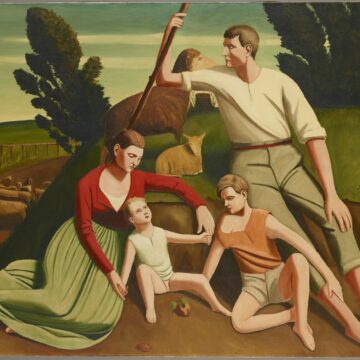Ceracchini, Gisberto , Famiglia del pastore (La famiglia del pastore o Il riposo o Riposo) , 1934, olio su tela , VAF 2261, Roverto, Mart