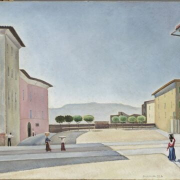 Colacicchi, Giovanni , La piazzetta Santa Maria , 1926, olio su tela , VAF 2216, Roverto, Mart