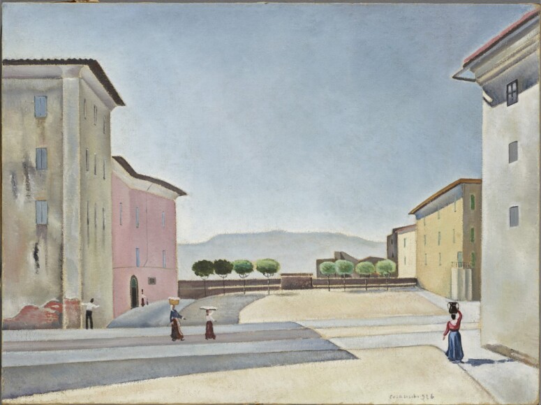 Colacicchi, Giovanni , La piazzetta Santa Maria , 1926, olio su tela , VAF 2216, Roverto, Mart