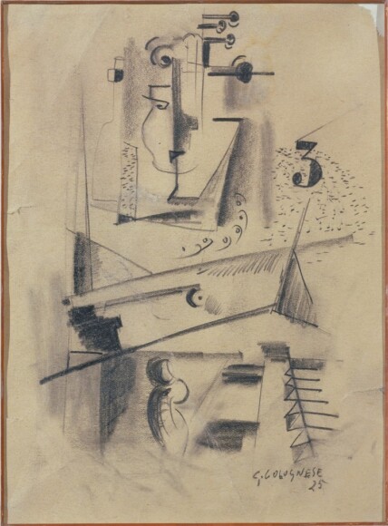 Colognese, Giovanni , composizione ritmica, 1925, matita su carta, VAF 1991, Roverto, Mart