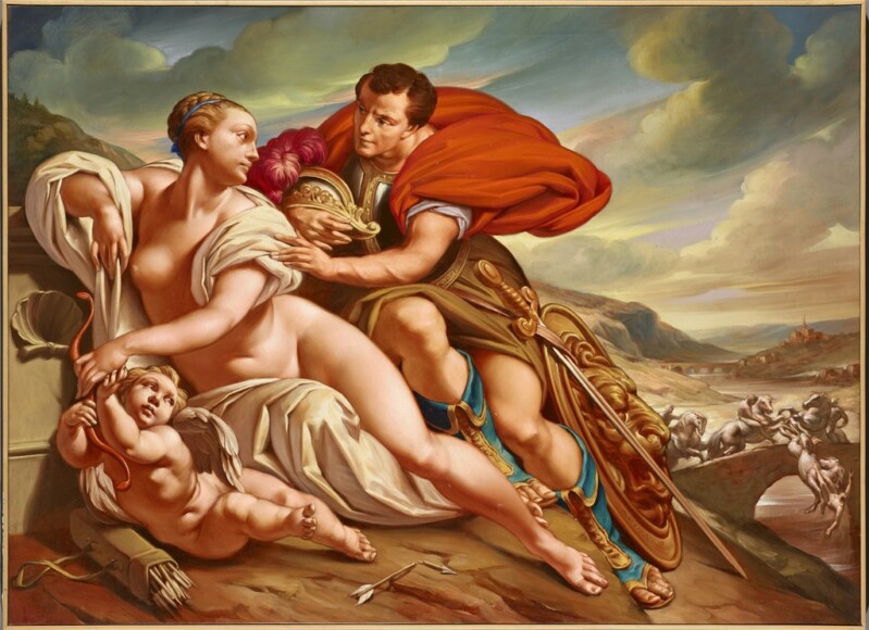 D'Arcevia, Bruno , Venere e Marte , 1998, acrilico su tela , VAF 2270, Roverto, Mart