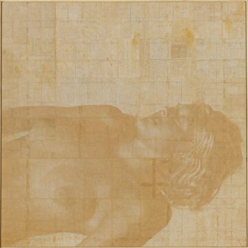 Dall'O, Arnold Mario , girl in the sun , 2014, olio su carta su legno , VAF 2267, Roverto, Mart