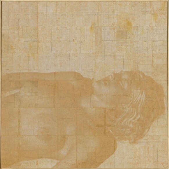 Dall'O, Arnold Mario , girl in the sun , 2014, olio su carta su legno , VAF 2267, Roverto, Mart