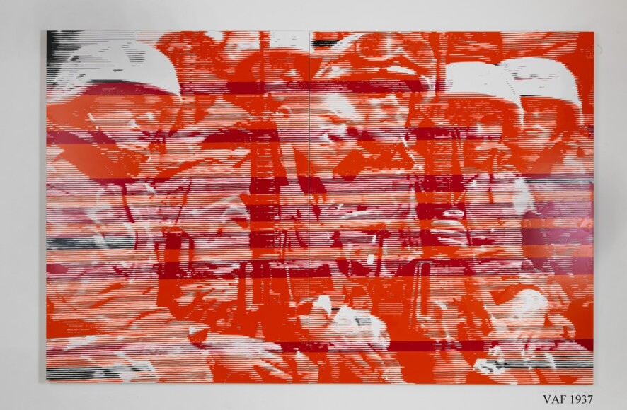 De Filippi, Leonida , keep shooting I, 2010, smalto su tela, VAF 1937, Roverto, Mart