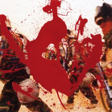 De Filippi, Leonida, keep shooting, 2010, smalto su stampa digitale su tela, VAF 2272, Roverto, Mart