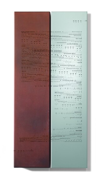 De Marchi, Riccardo , Corten Inox, 2001, accaio inox, corten e buchi, VAF 1456, Roverto, Mart