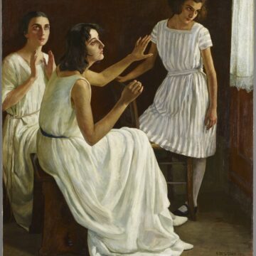 De Stefani, Vincenzo , Le buone parole, 1924, olio su tela, VAF 2193, Roverto, Mart