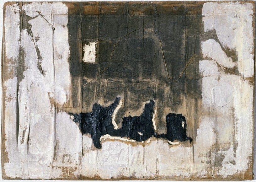 De Vecchi, Gabrielle , fuori buio, 1959, tecnica mista su tela, VAF 1581, Roverto, Mart