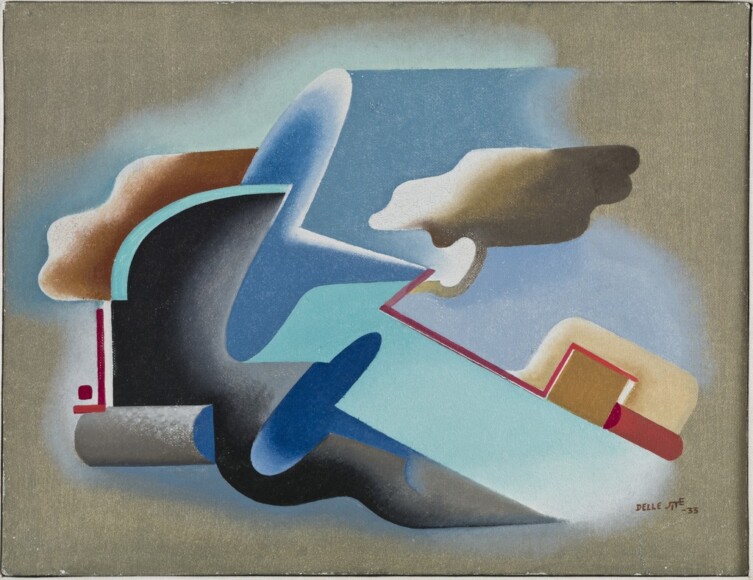 Delle Site, Mino (Domenico) , Aereopittura, 1933, olio su tela, VAF 1986, Roverto, Mart