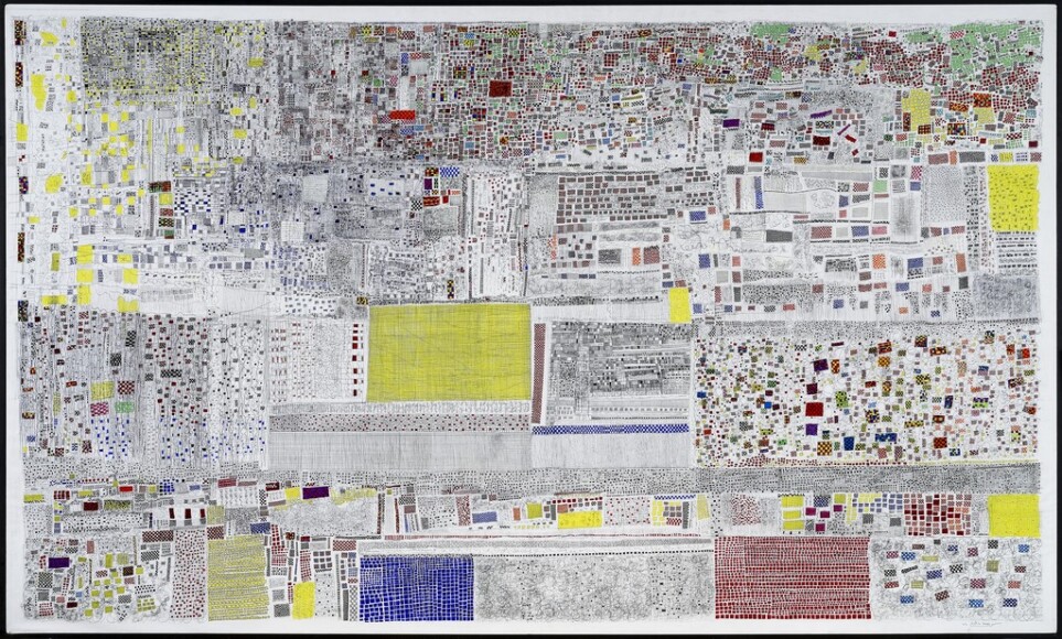 Di Luciano, Lucia , divertissement del pensiero immaginativo no. 4, 2011, acrilico e china su tela di cotone, VAF 2353, Roverto, Mart