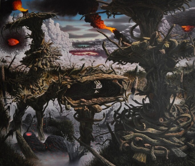 Di Piazza, Fulvio , scenari possibili /white noise, 2011, olio su tela, VAF 2133, Roverto, Mart