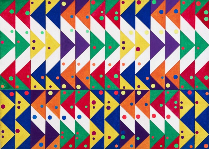 Drei, Lia , operazione spaziocromatica 12, 1965, acrilico e collage su tela, VAF 1675, Roverto, Mart