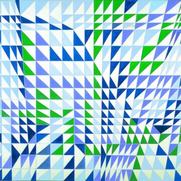 Drei, Lia , ritornando da Makarska sotto la pioggia, 1972, acrilico su tela , VAF 1886, Roverto, Mart