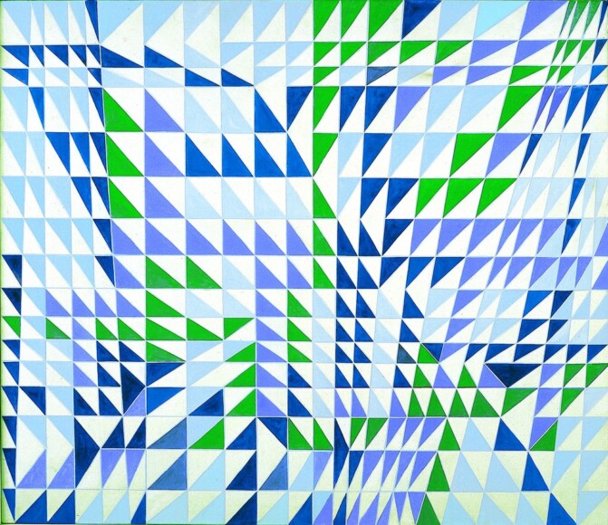 Drei, Lia , ritornando da Makarska sotto la pioggia, 1972, acrilico su tela , VAF 1886, Roverto, Mart