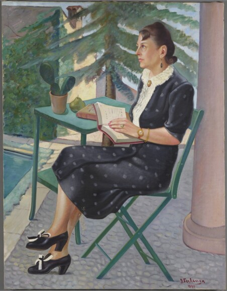 Ferlenga, Franco , Lettura, 1940, olio su tela, VAF 2217, Roverto, Mart