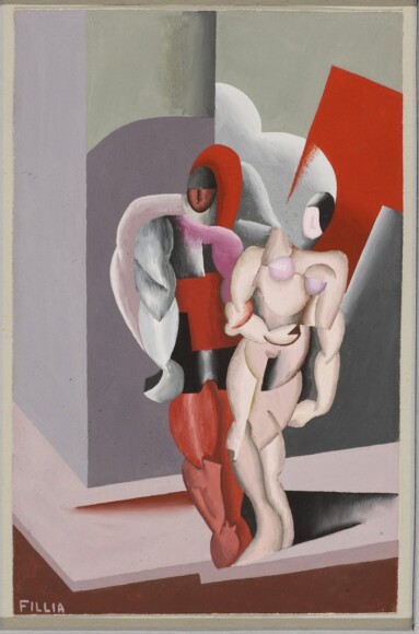 Fillia - Luigi Enrico Colombo, Brutalità, 1928, tempera su carta, VAF 2160, Roverto, Mart