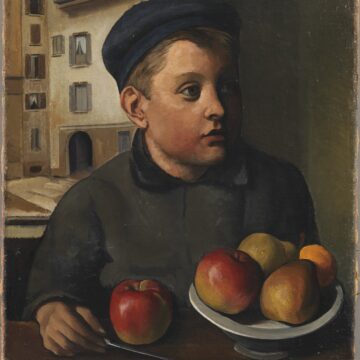 Funi, Achille , Ragazzo con le mele (Il fanciullo con le mele), 1921, olio su tela, VAF 2500, Roverto, Mart
