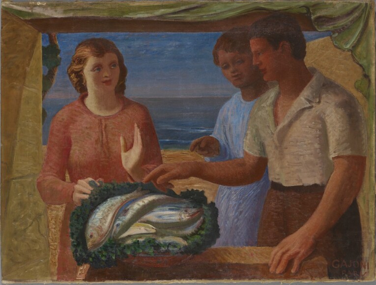 Gajoni, Anton Luigi , Il pescivendolo , 1931-1932 ca. , olio su tela , VAF 2218, Roverto, Mart
