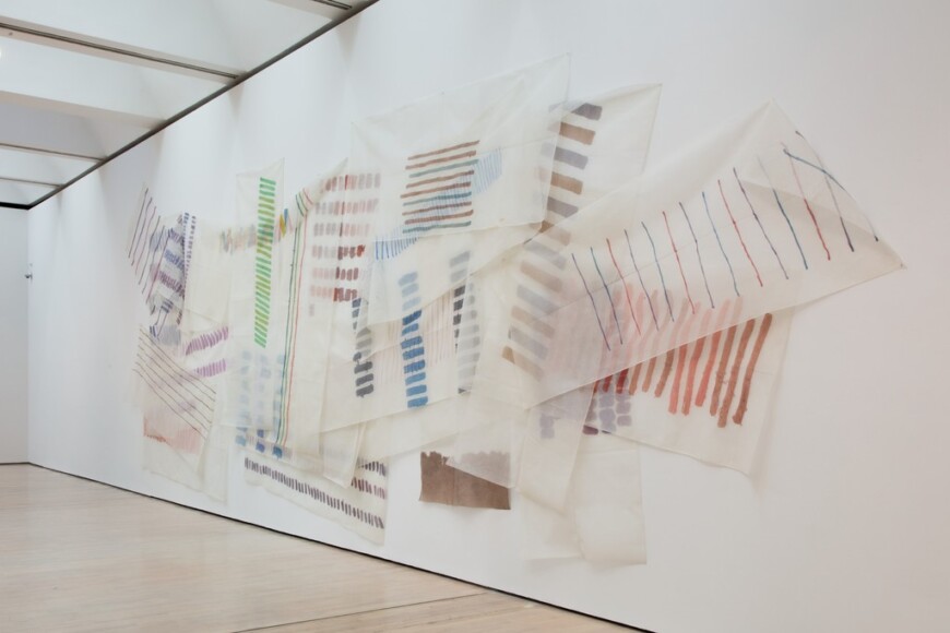 Griffa, Giorgio, Dioniso, 1980, Acrilico su Gaze - 21 Teile, VAF 1017, Roverto, Mart