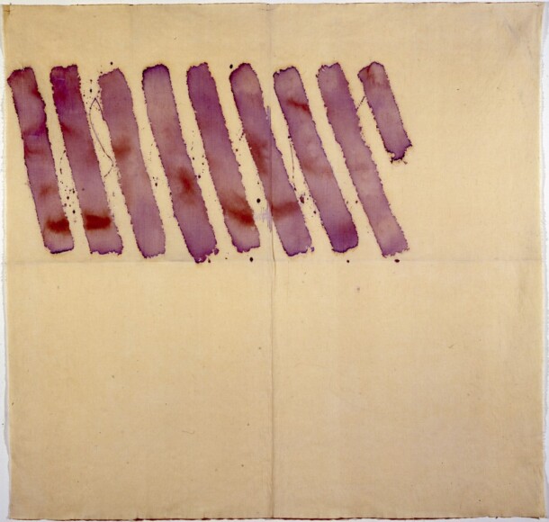 Griffa, Giorgio , obliquo violetto, 1977, Acrilico su tela, VAF 1019, Roverto, Mart