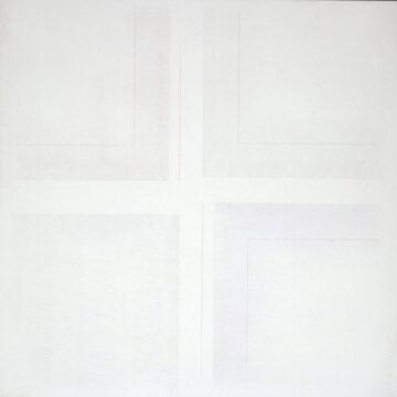 Guarneri, Riccardo , un quadrato e tre rettangoli no. 410 , 1971, tecnica mista su tela, VAF 1381, Roverto, Mart