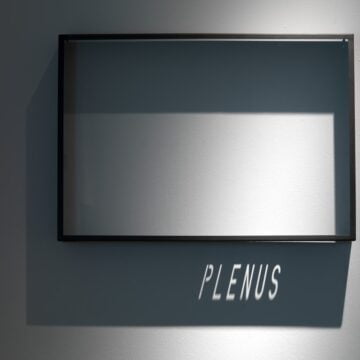 La Fosca, Francesco , Plenus, 1990, Stahlblechrahmen mit bearbeiteter Glasscheibe, VAF 411, Roverto, Mart