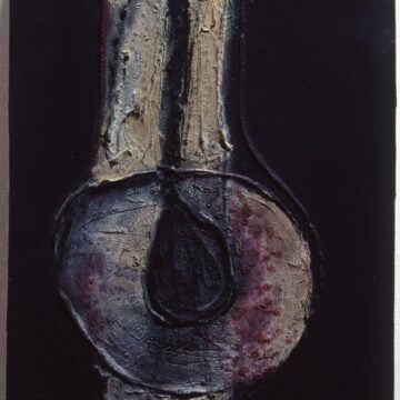 La Pietra, Ugo , sezione n, 2, 1962, olio su legno e fuoco, VAF 1665, Roverto, Mart