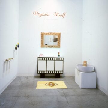 Laveri-Marsiglia , Virginia Woolf, 2007, div., ceramica, specchio, legno, VAF 1498, Liguigli o via Cornaggia